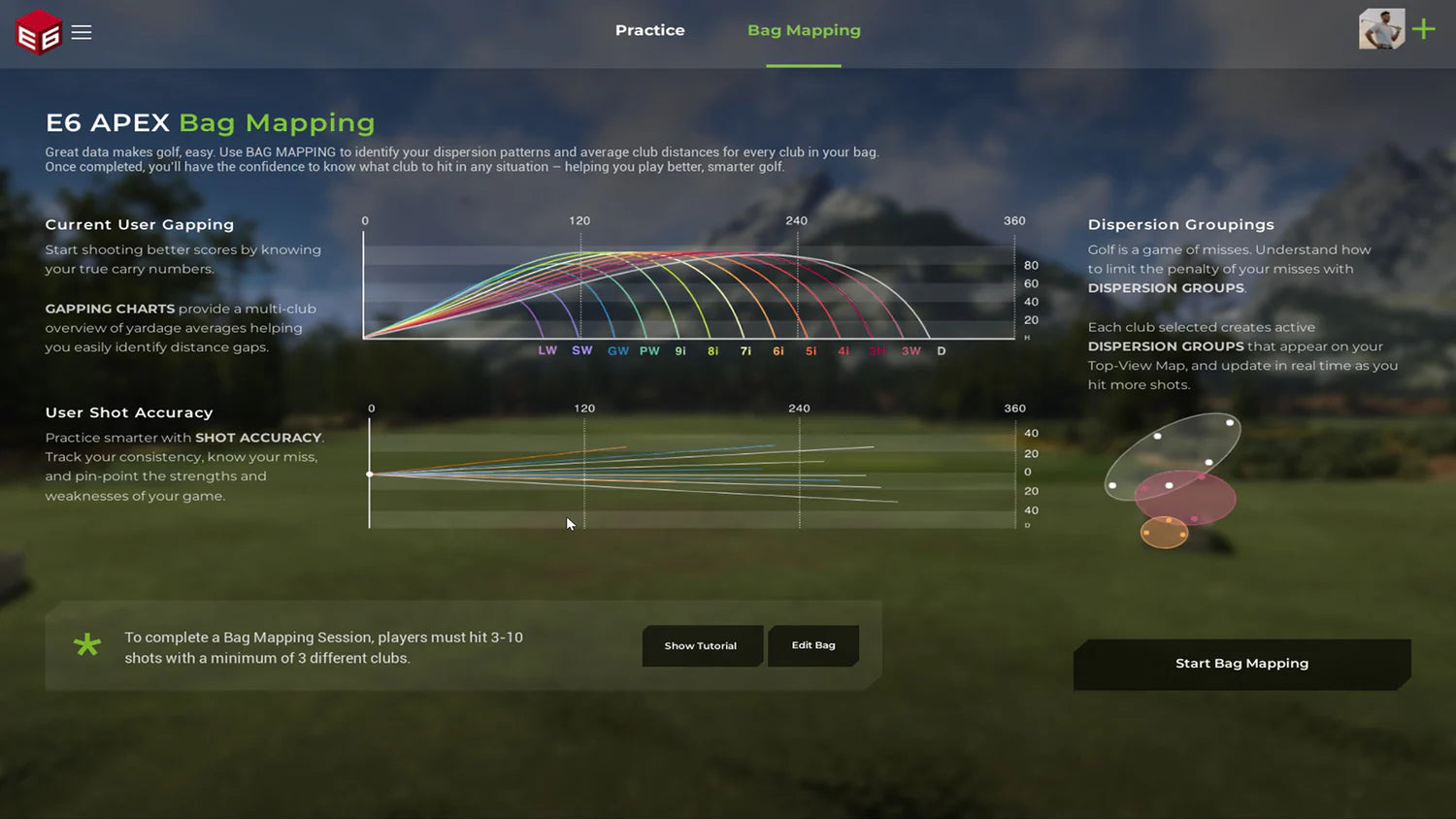 E6 CONNECT Home Golf Simulator Software by TruGolf